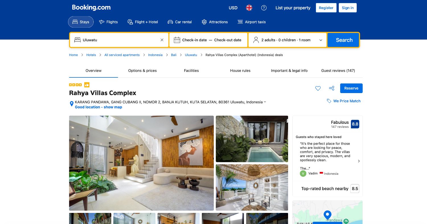 Rahya Villas на Booking.com